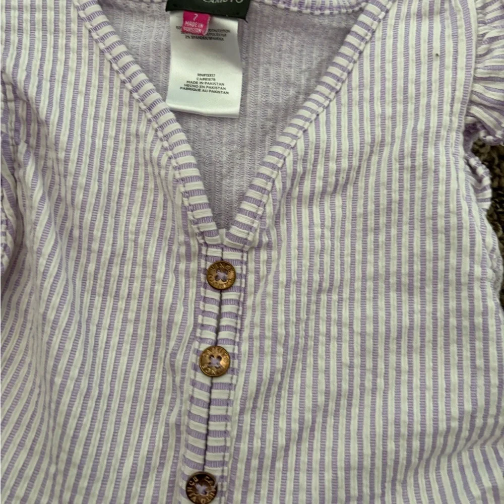 Vince Camuto purple and White Tiered Sundress - Picture 2 of 5